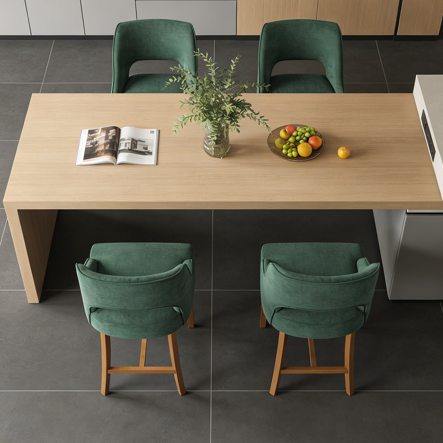 27" Counter Height Bar Stools,  Upholstered Bar Stools With Black Curved Footrest， Modern Counter Stools with Back for Kitchen Island