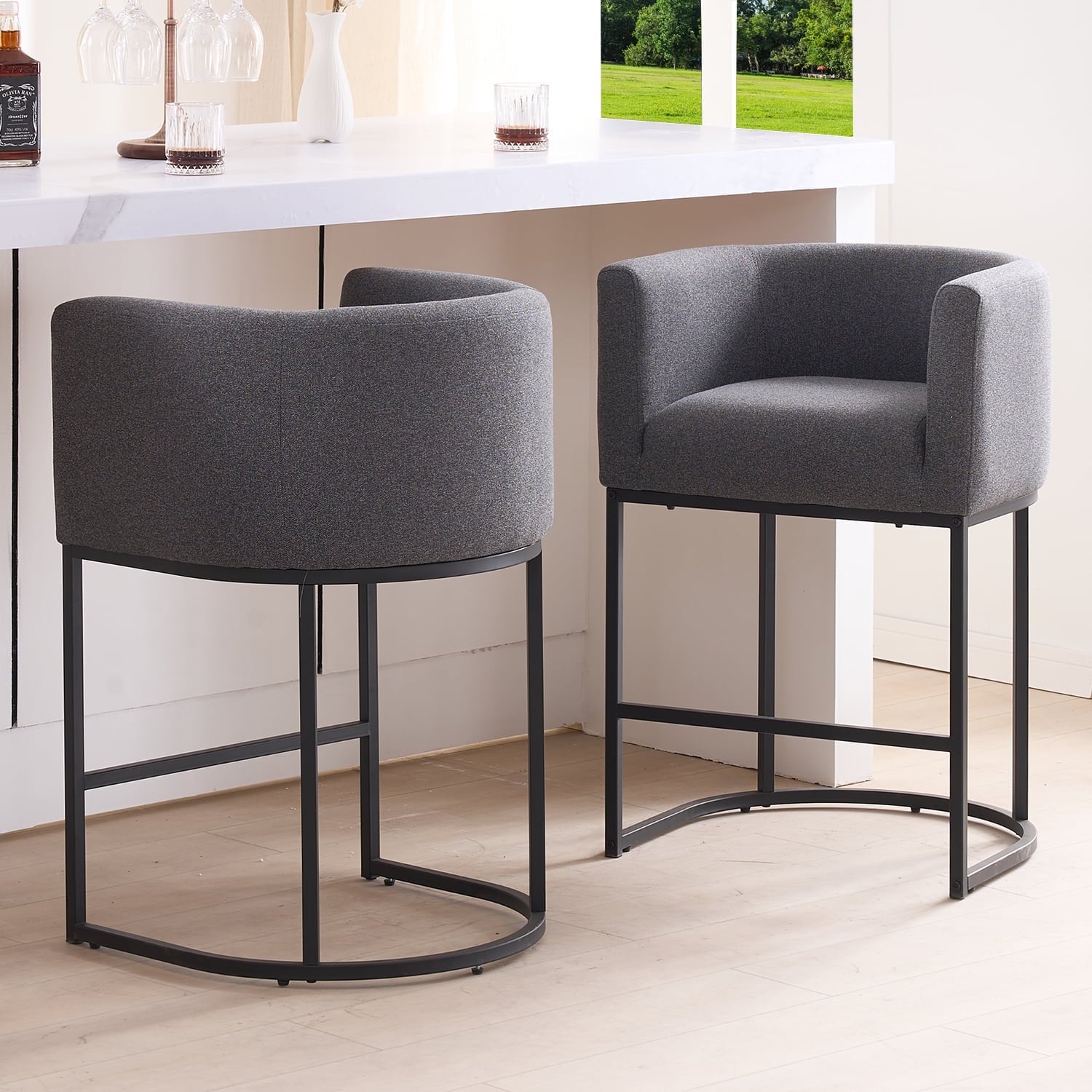 FANCROU 26" H Counter Height Bar Stools Set of 2