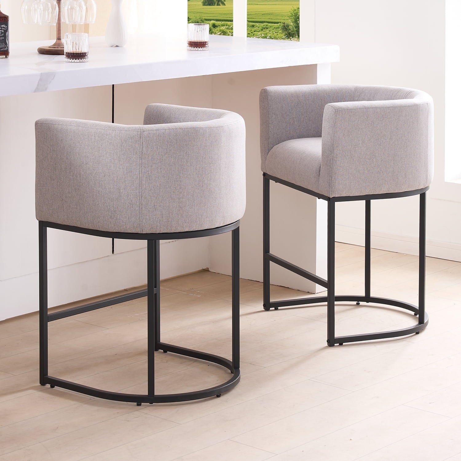 FANCROU 26" H Counter Height Bar Stools Set of 2