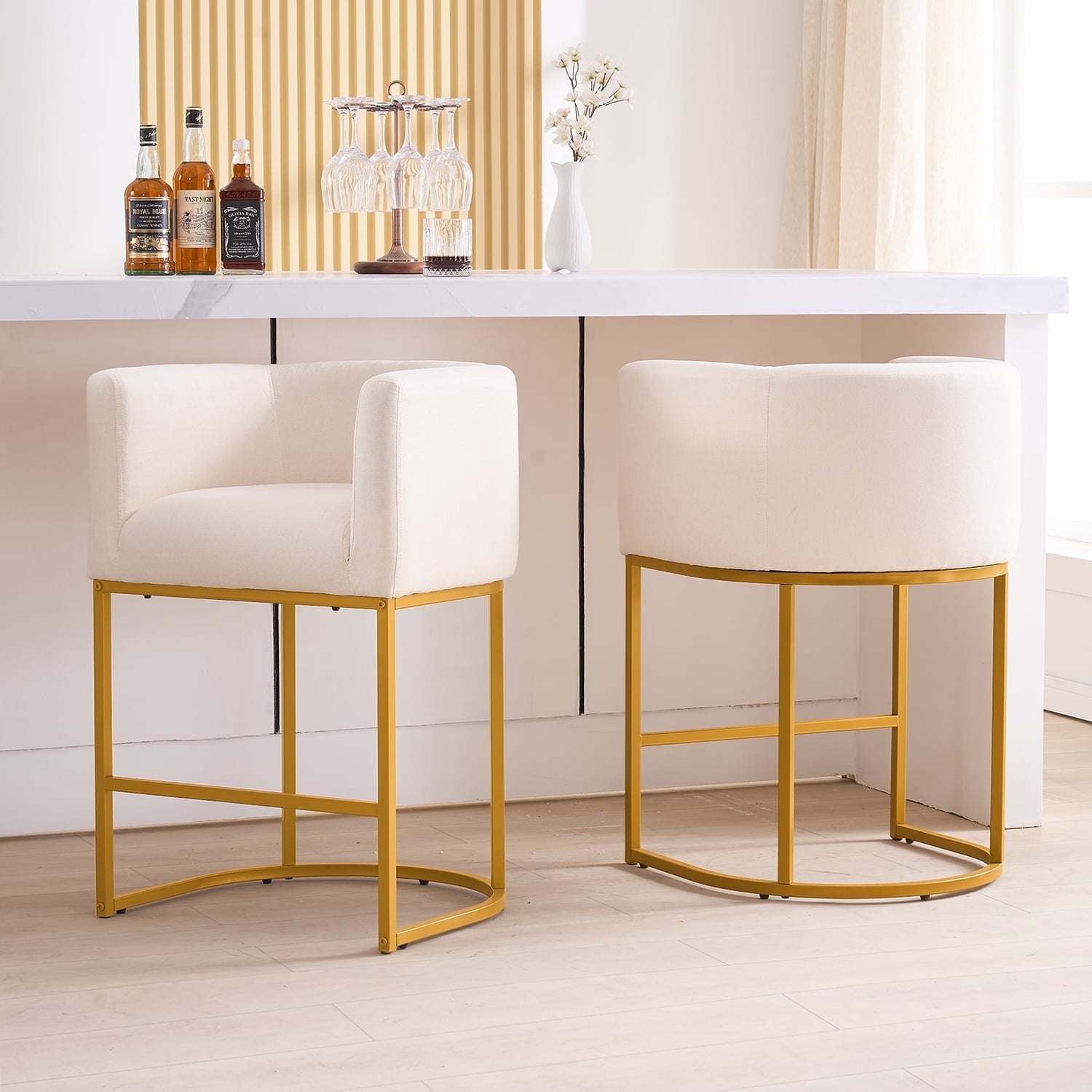 FANCROU 26" H Counter Height Bar Stools Set of 2