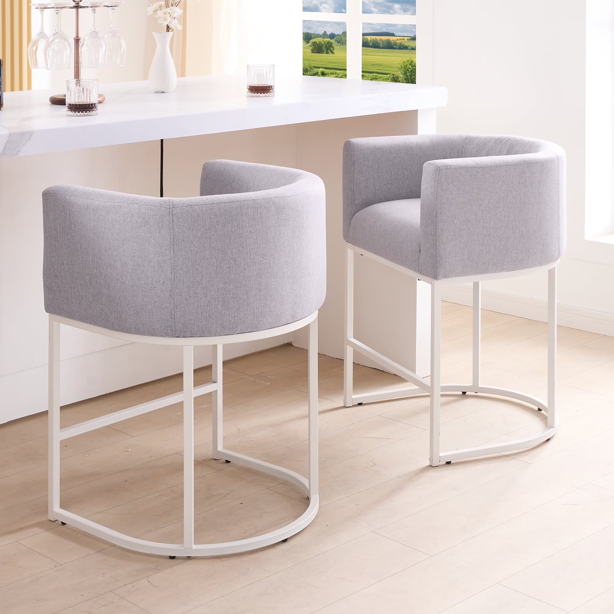 FANCROU 26" H Counter Height Bar Stools Set of 2
