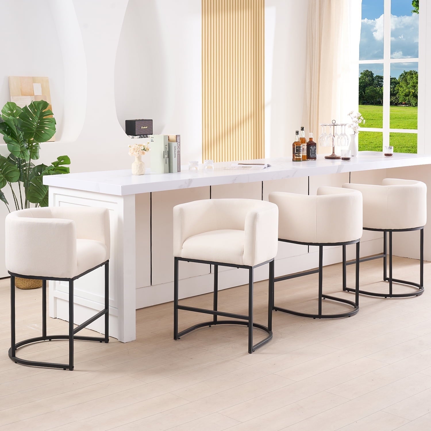 FANCROU 26" H Counter Height Bar Stools Set of 4