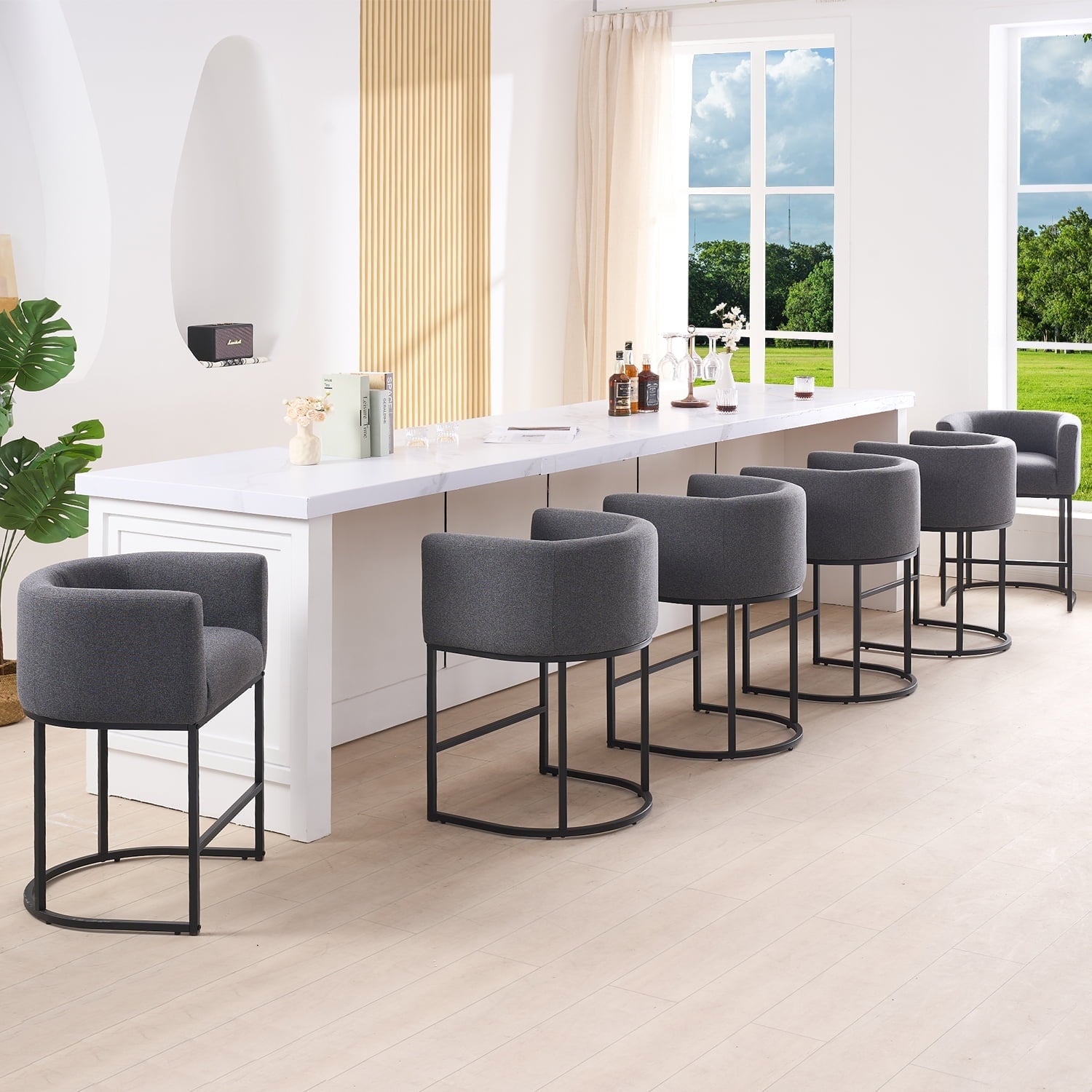 FANCROU 26" H Counter Height Bar Stools Set of 6