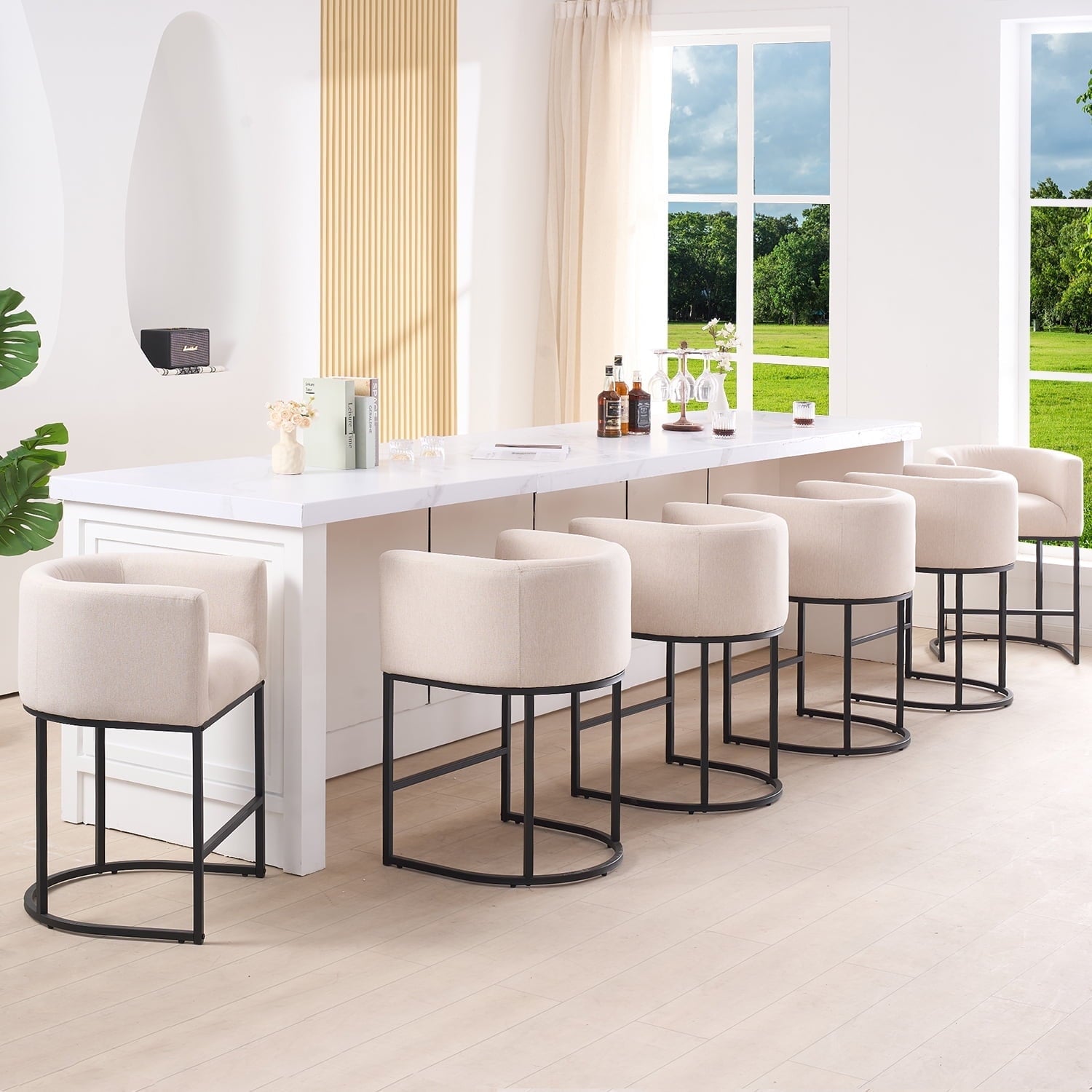 FANCROU 26" H Counter Height Bar Stools Set of 6