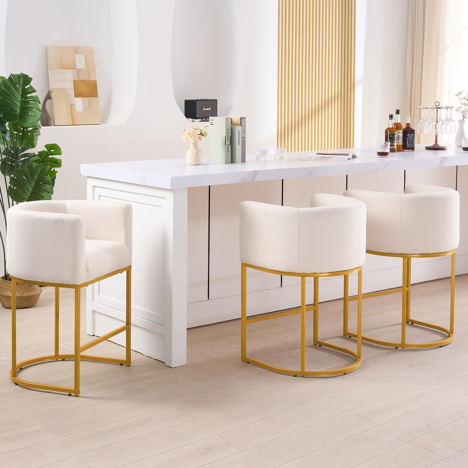 FANCROU 26" H Counter Height Bar Stools Set of 3