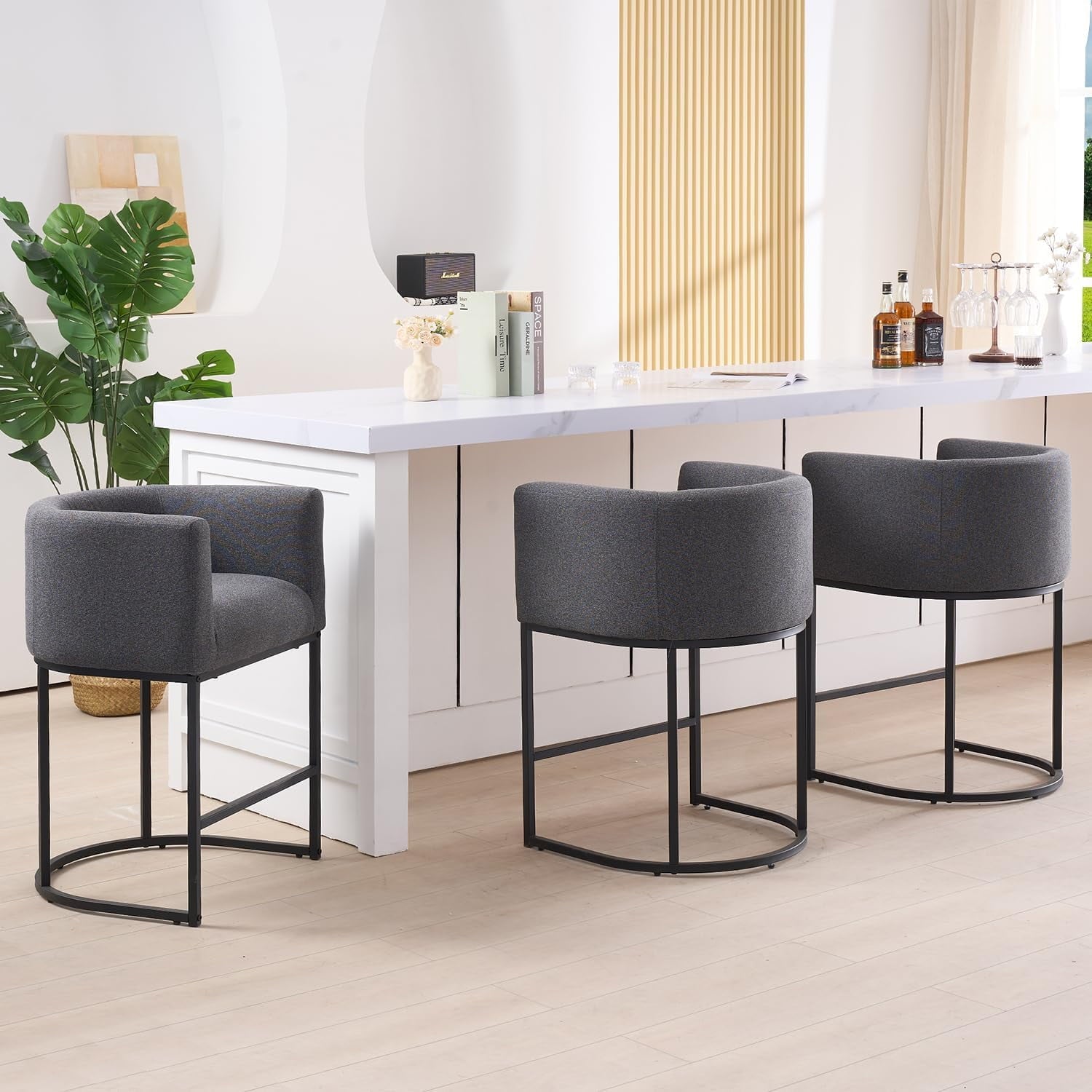 FANCROU 26" H Counter Height Bar Stools Set of 3