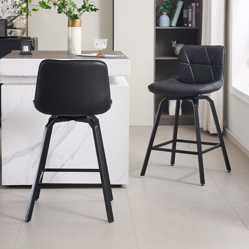 Fancrou 26" Counter Height Swivel Bar Stools Set of 2