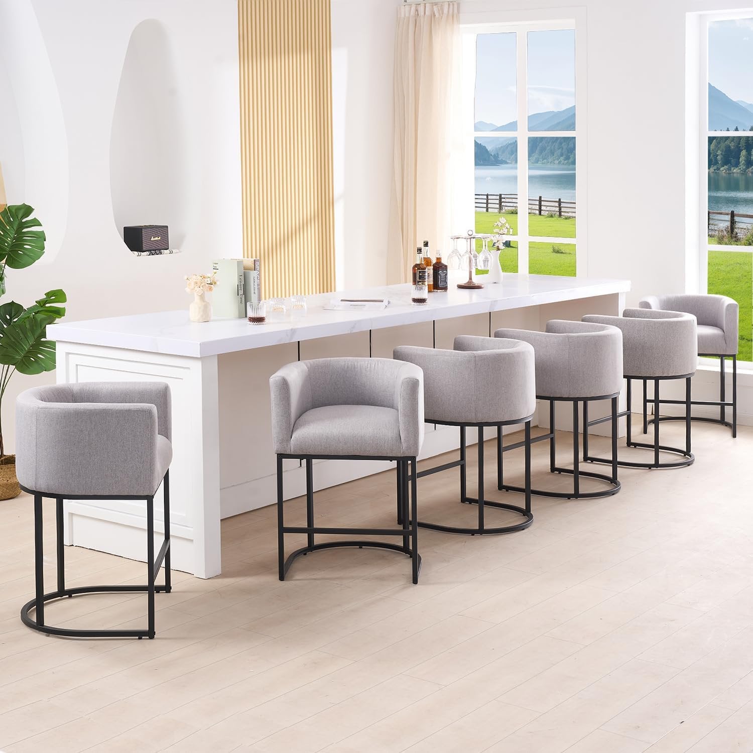 FANCROU 26" H Counter Height Bar Stools Set of 3