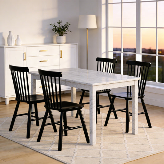 CRERIYO Windsor Dining Chairs, Spindle Back Kitchen Chairs, Classic Farmhouse Dining Room Chairs